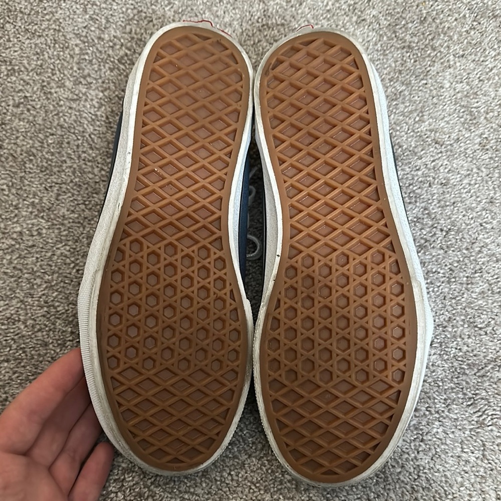 Vans Kid’s Blue and White Sneakers - Picture 2 of 5